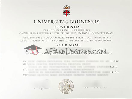 Brown University degree Certificate