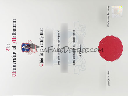 Melbourne University degree Certificate