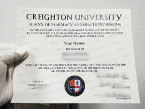 fake Creighton University certificate