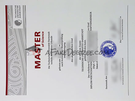 TU Darmstadt degree Certificate