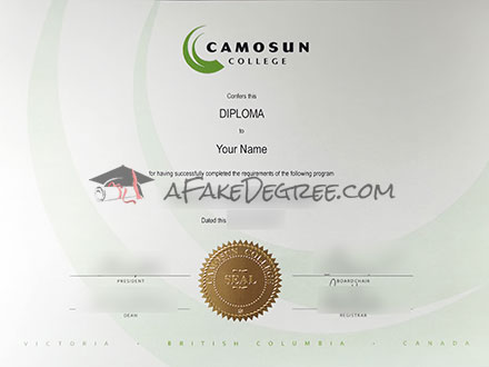 Camosun College degree Certificate