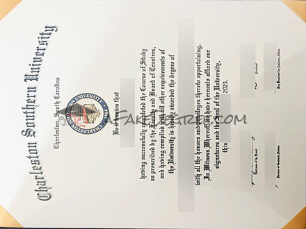 Charleston Southern University degree Certificate