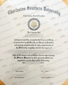 order Charleston Southern fake degree Fake Charleston Southern University diploma certificate