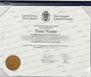 Fake Laurentian University degree certificate