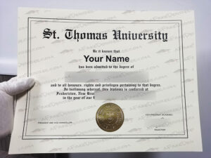 Fake St. Thomas University degree certificate