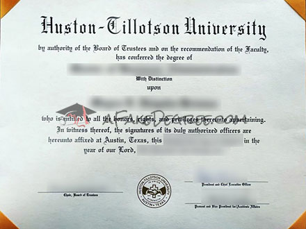 Huston–Tillotson University degree Certificate