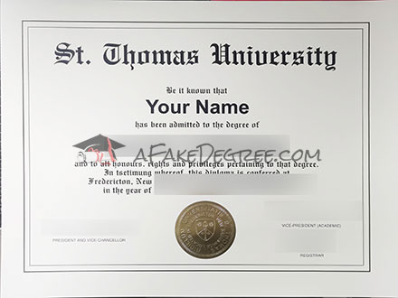 St. Thomas University degree Certificate