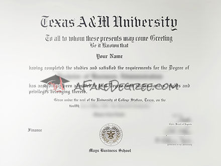 TAMU degree Certificate