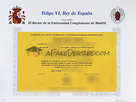 UCM degree Certificate