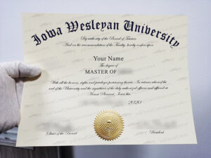 Fake Iowa Wesleyan University Diploma