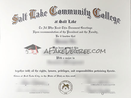 Salt Lake Community College diploma