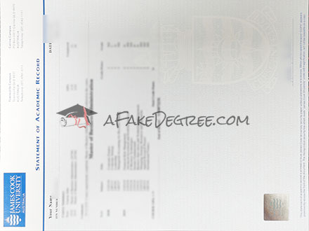 Fake James Cook University transcript