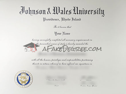 Johnson Wales University diploma