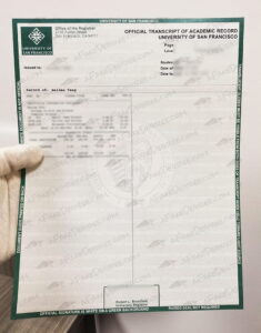 University of San Francisco transcript