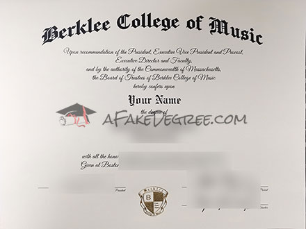 Berklee College of Music diploma