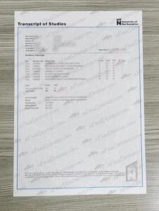 University of Northampton transcript