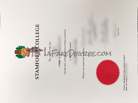 Stamford College diploma