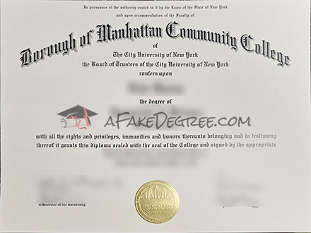 Fake BMCC degree Certificate