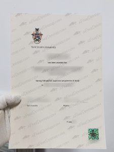 York St John University diploma York St John University diploma