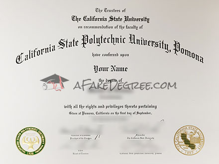 Cal Poly Pomona diploma