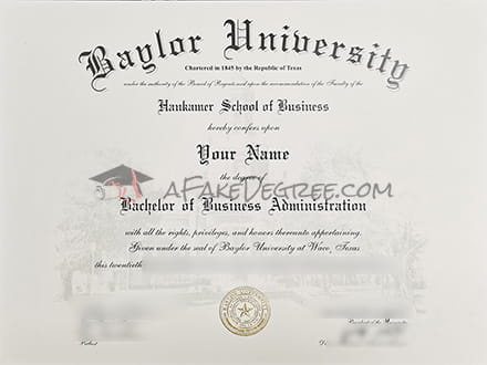 Baylor University diploma